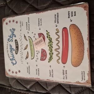 Chicago Hot Dog Vintage Tin Poster